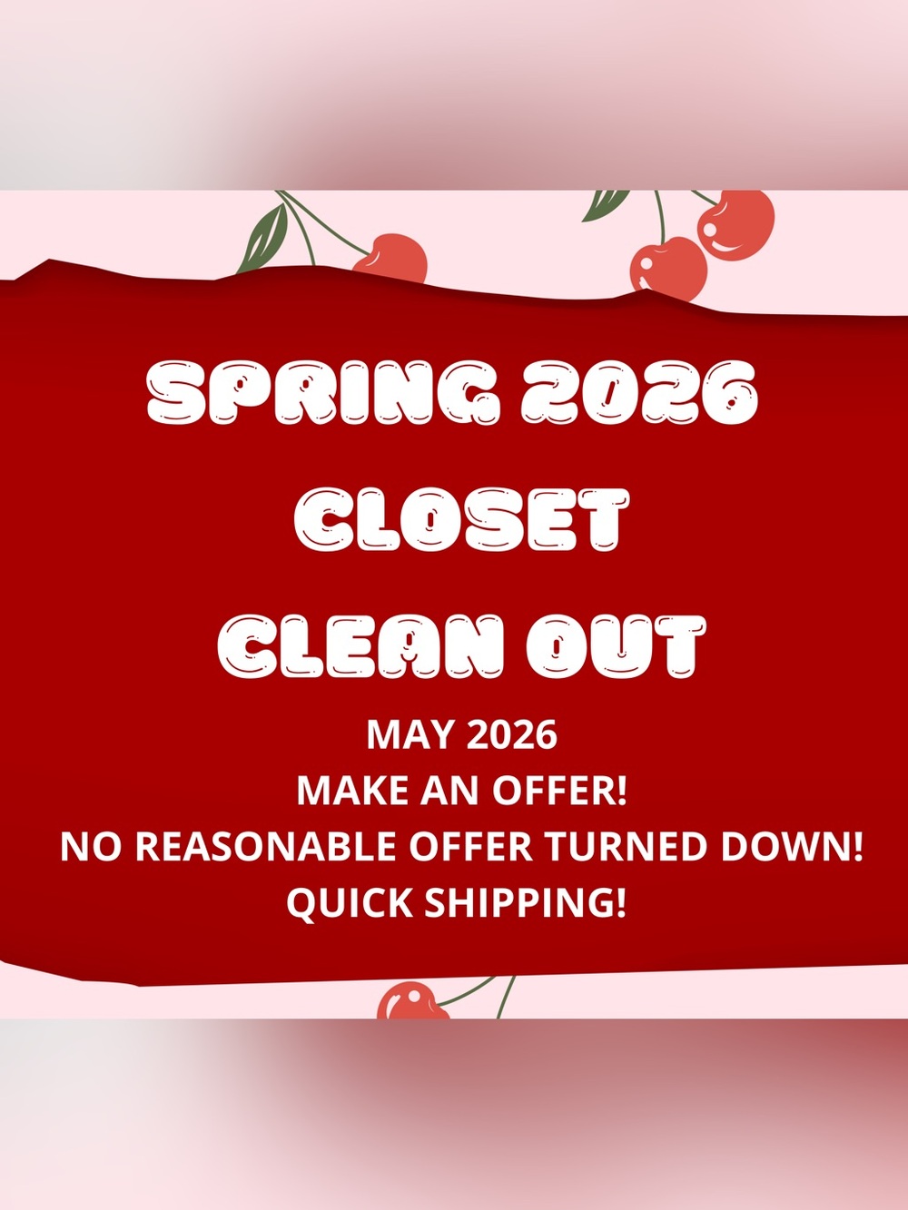 Spring 2026 Closet Clean Out Graphic - Red & Pink